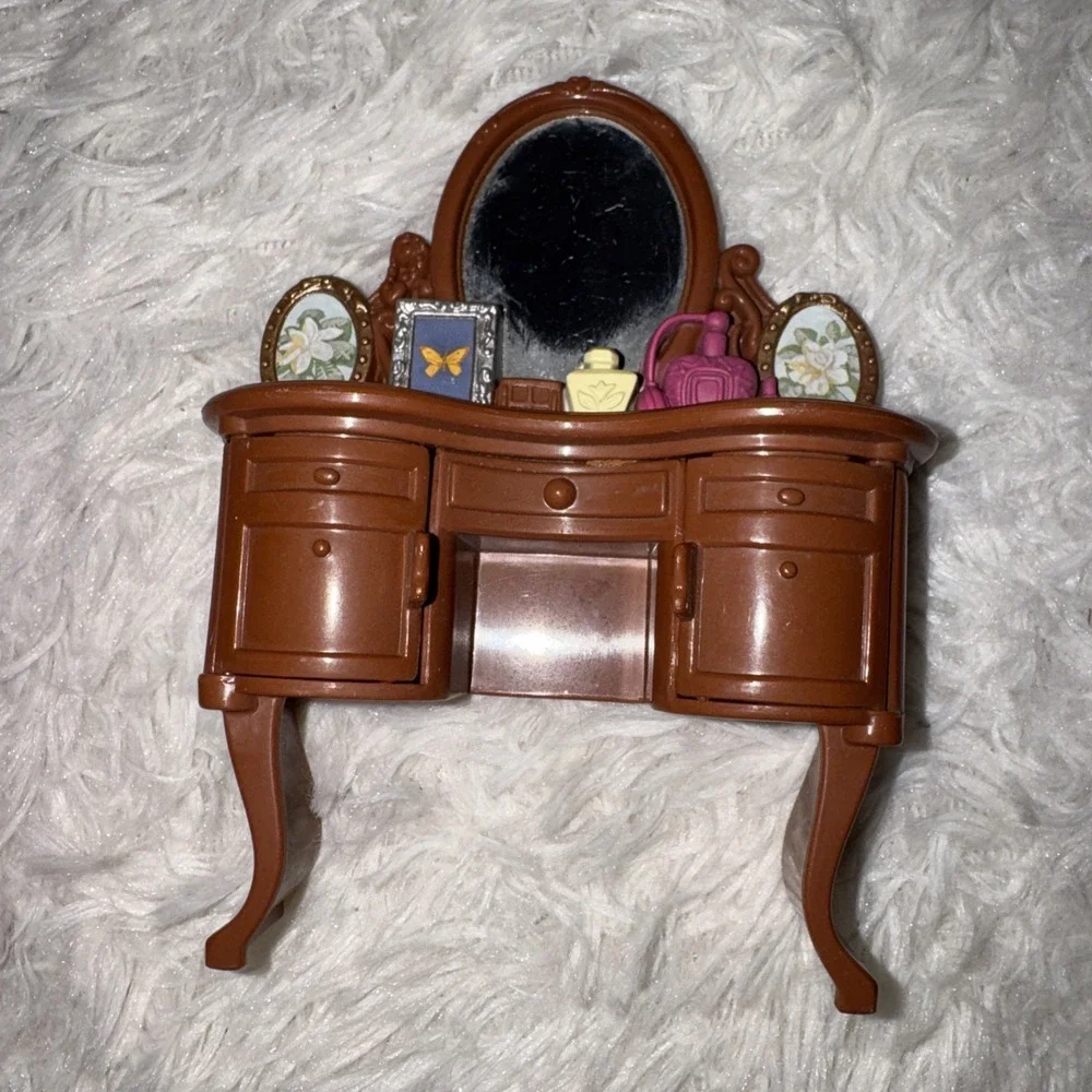 Vintage Fisher Price Loving Family Doll House Furniture Lot 7 Pieces